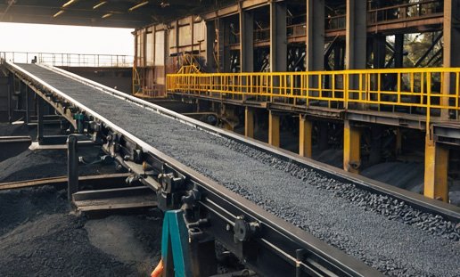 Port stockyard conveyor route